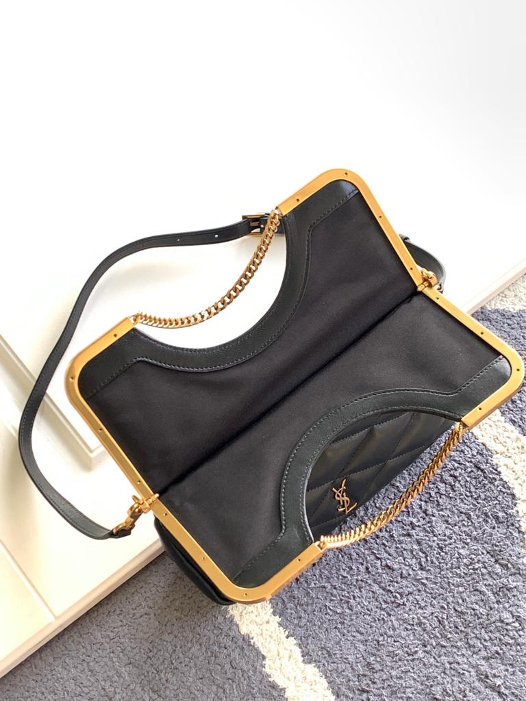 Saint Laurent The 87 Bag Quilted Black 25Cm view 6