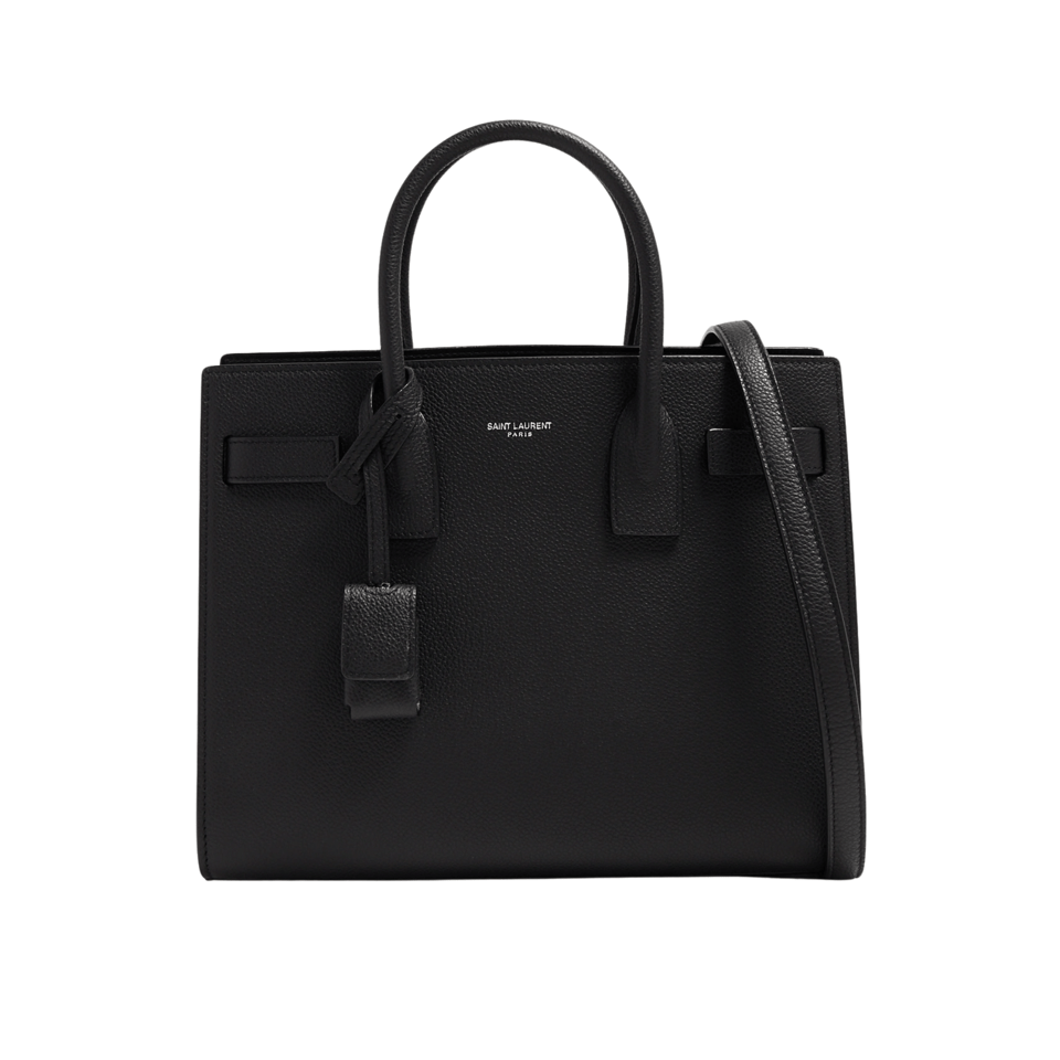Saint Laurent Sac De Jour Baby In Grained Leather Black 26Cm view 2