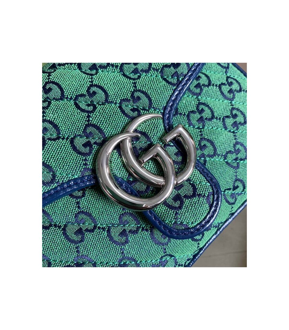 Gucci GG Marmont Multicolour Mini Top Handle Bag Green view 7