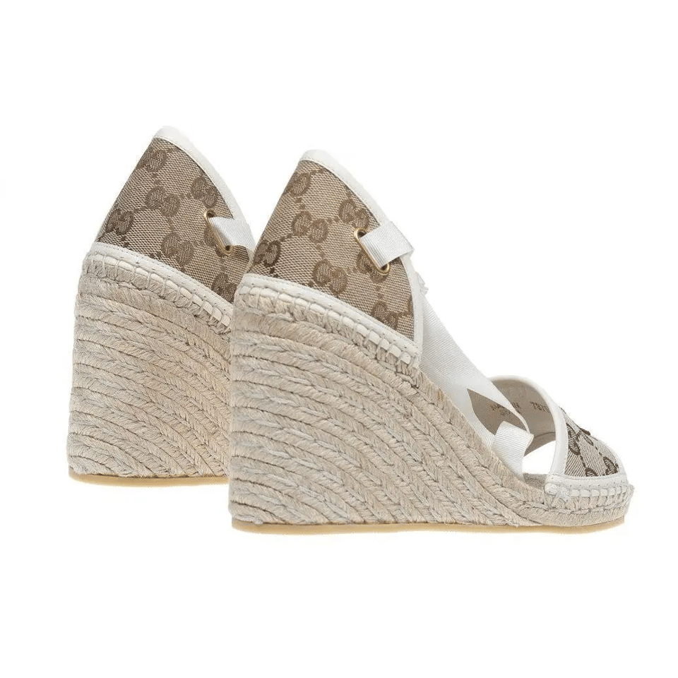 Gucci Women’S Gg Espadrille With Patch White view 9