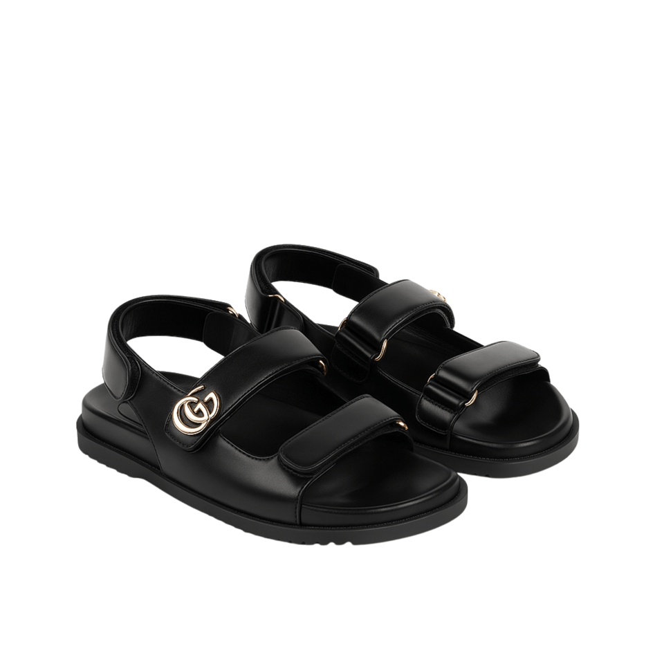 Gucci Double G Sandal Black 771578 Bko00 1000 view 2