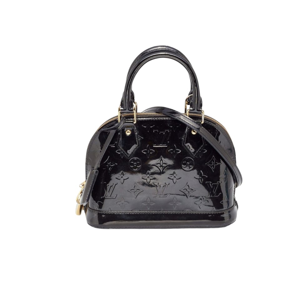 Louis Vuitton Alma Bb Monogram Vernis Leather Black 25Cm view 2