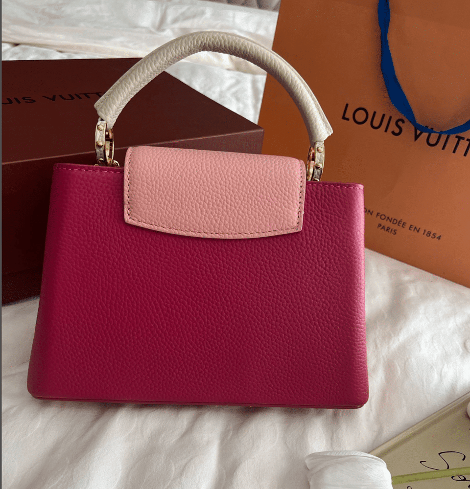Louis Vuitton Capucines Taurillon Cowhide Dark Pink 27Cm M20845 view 11