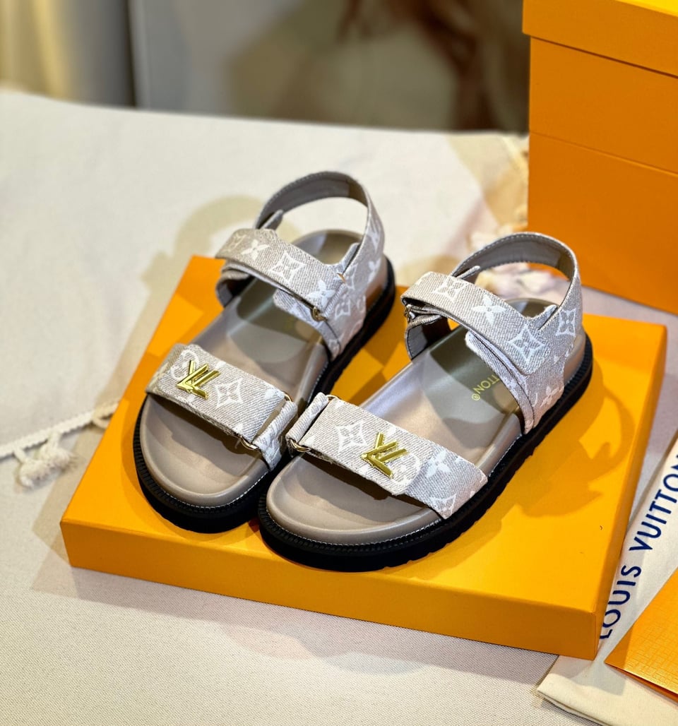 Louis Vuitton Lv Sunset Flat Comfort Sandals Beige 1Ac4Or view 7