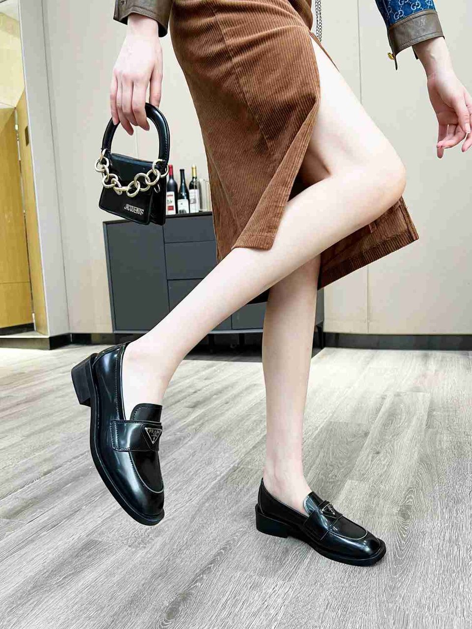 Prada Patent Leather Loafers Black 1D902M069F0002F025 view 5