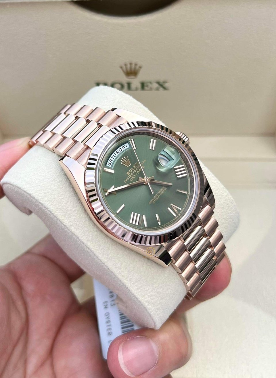 [Superclone] Rolex Day-Date 36mm Olive Green Dial President 128235 view 5