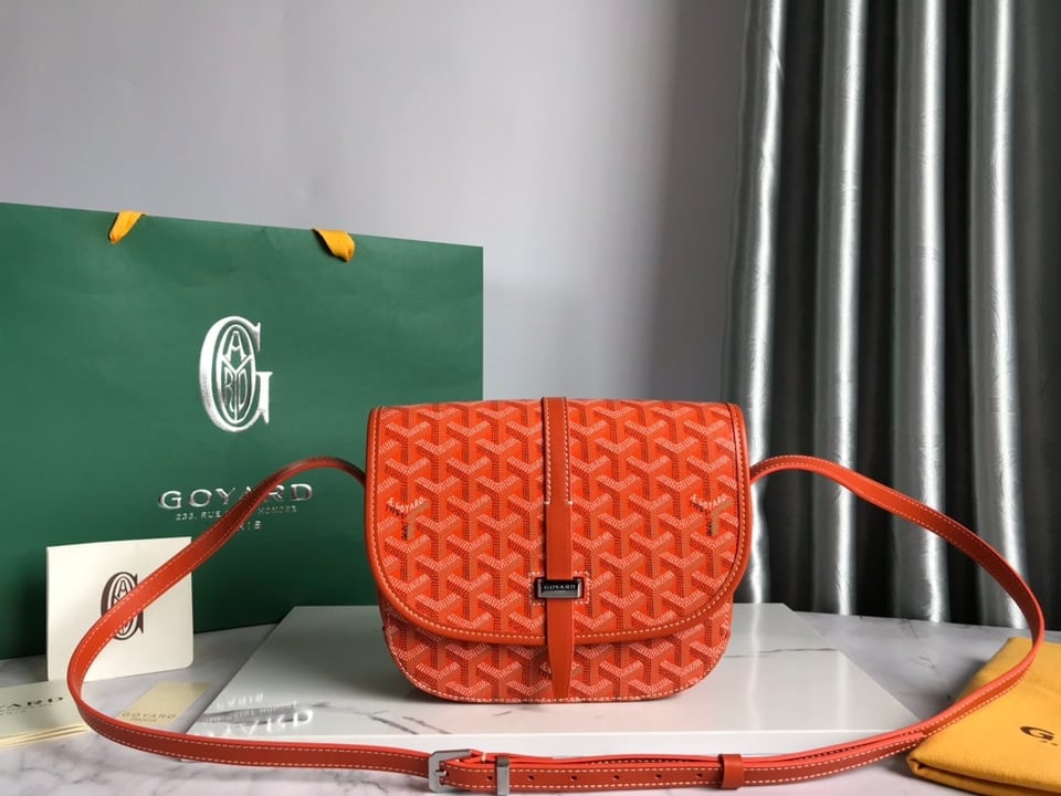 Goyard Belvedere Mm Bag 28Cm Orange Canvas view 3