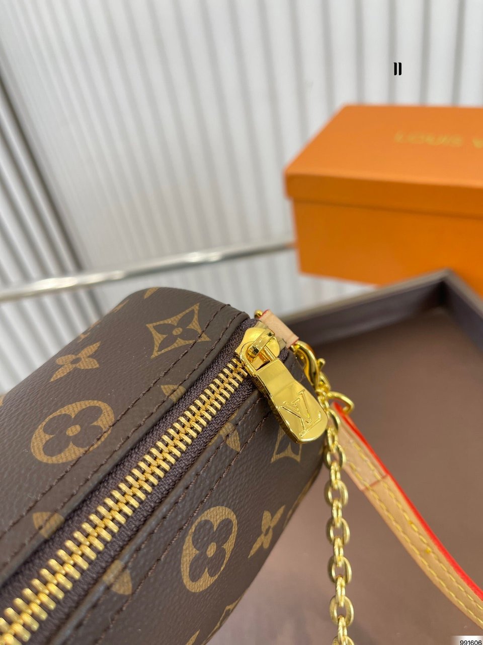 Louis Vuitton Monogram Pochette Papillon Pouch Brown 20Cm view 9