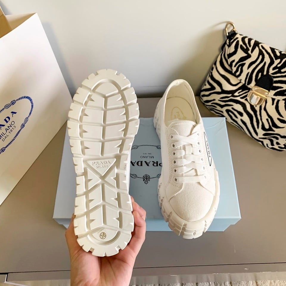 Prada Double Wheel Re Nylon Gabardine Sneaker White 1E260M 3Lfx F0009 F B050 view 9