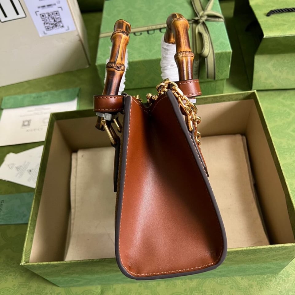 Gucci Diana Crystals Mini Tote Bag view 10
