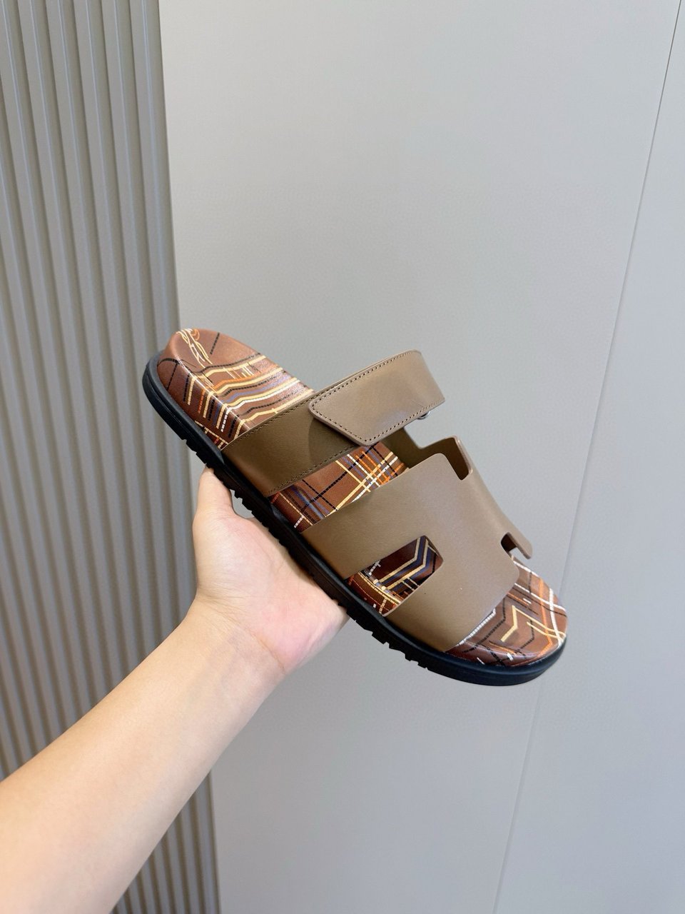 Hermès Brown Leather Sandals- Shoes for Men view 7