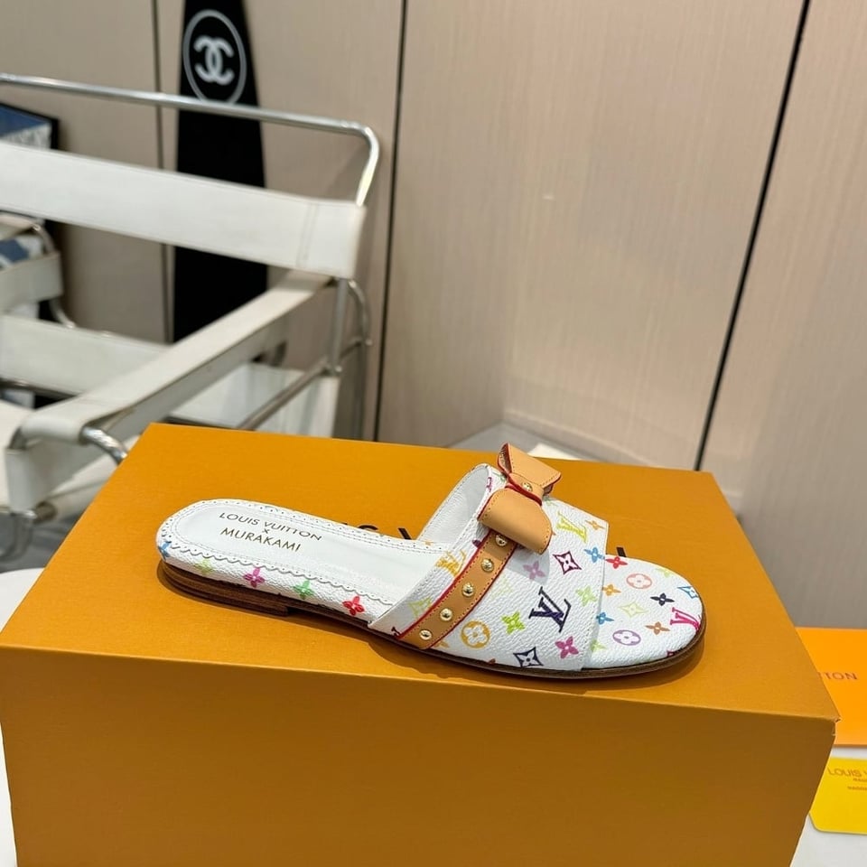 Louis Vuitton X Takashi Murakami 6Am Flat Mule White 1Agzuv view 5