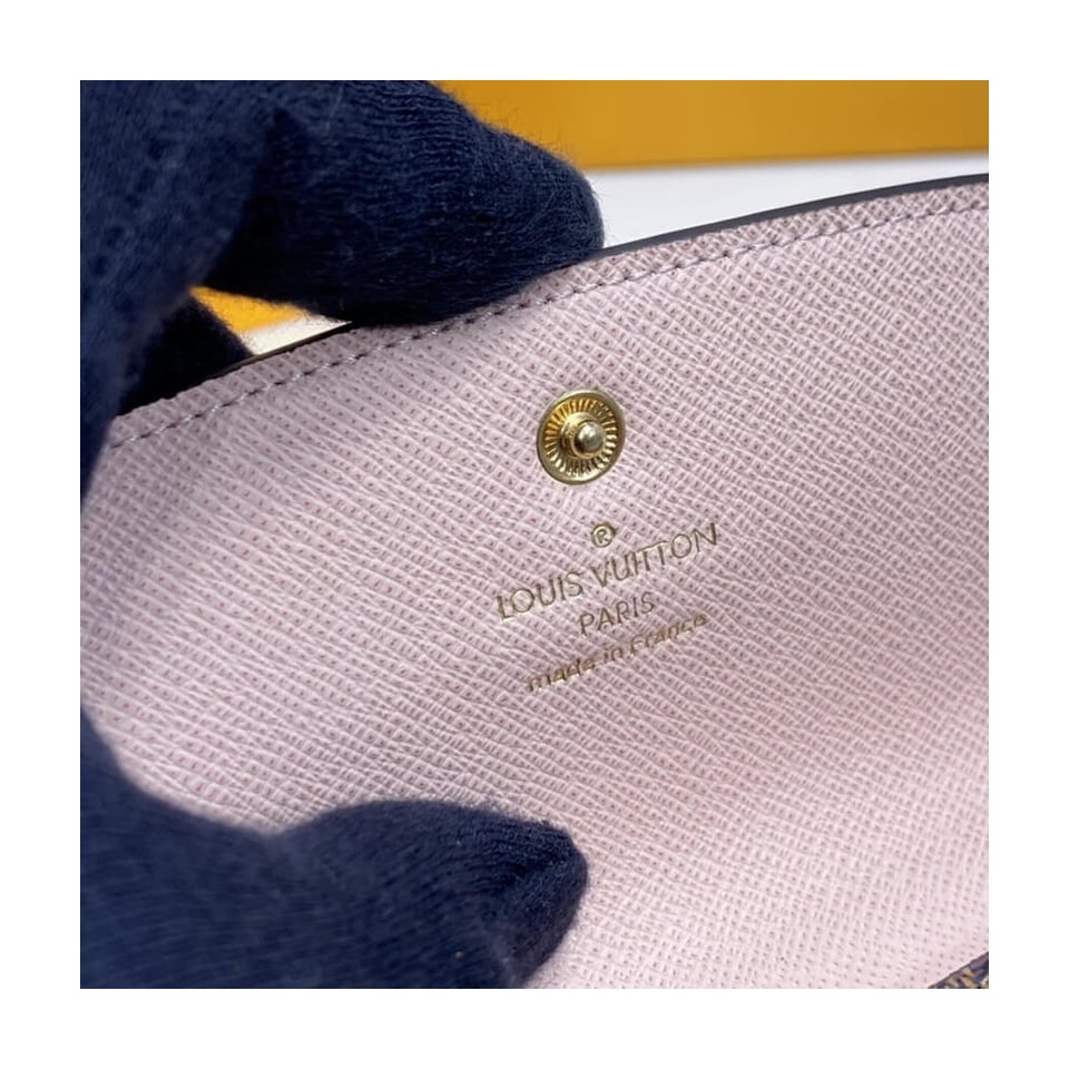 Louis Vuitton Damier Ebene Emilie Wallet Pink view 10