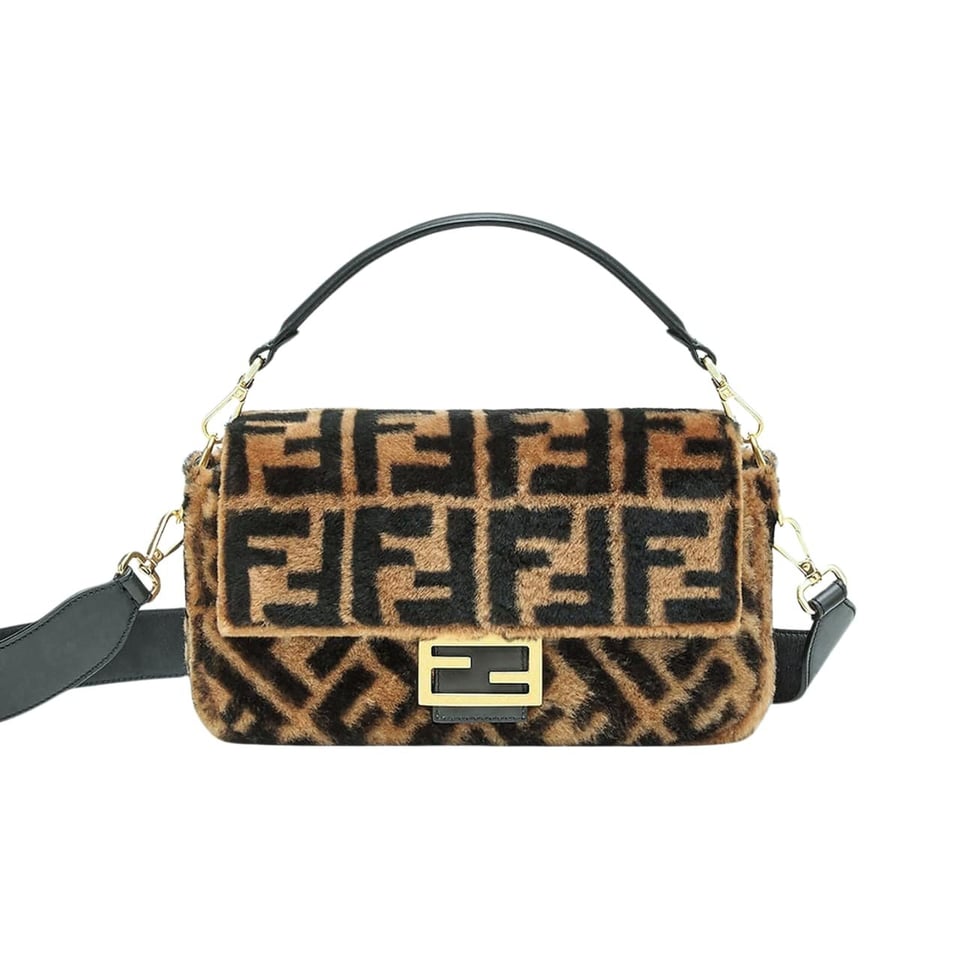 Fendi Baguette Sheepskin Bag Brown 26Cm view 2
