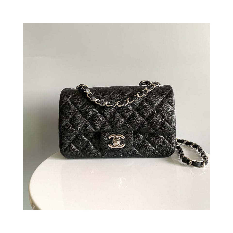 Chanel Caviar Quilted Mini Flap Bag 20cm view 4