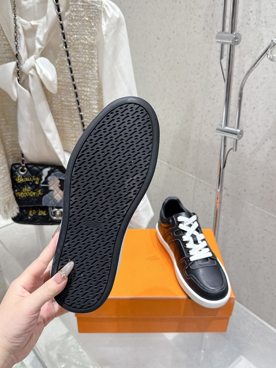 Hermès Black Advantage Sneaker- Shoes for Men view 7