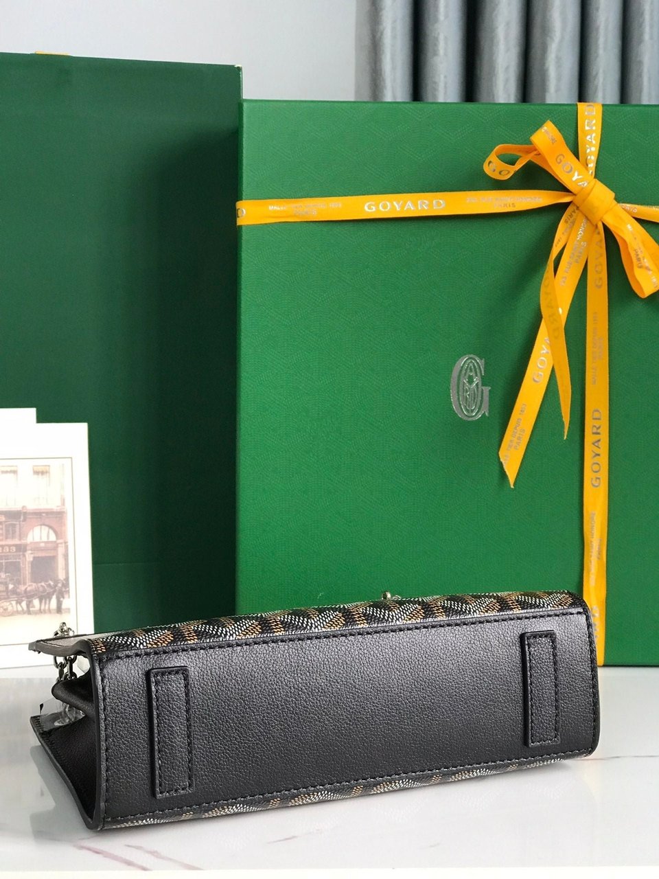 Goyard Rouette Structuré Mini Bag 21 Cm Black Goyardine Canvas And Calfskin view 5