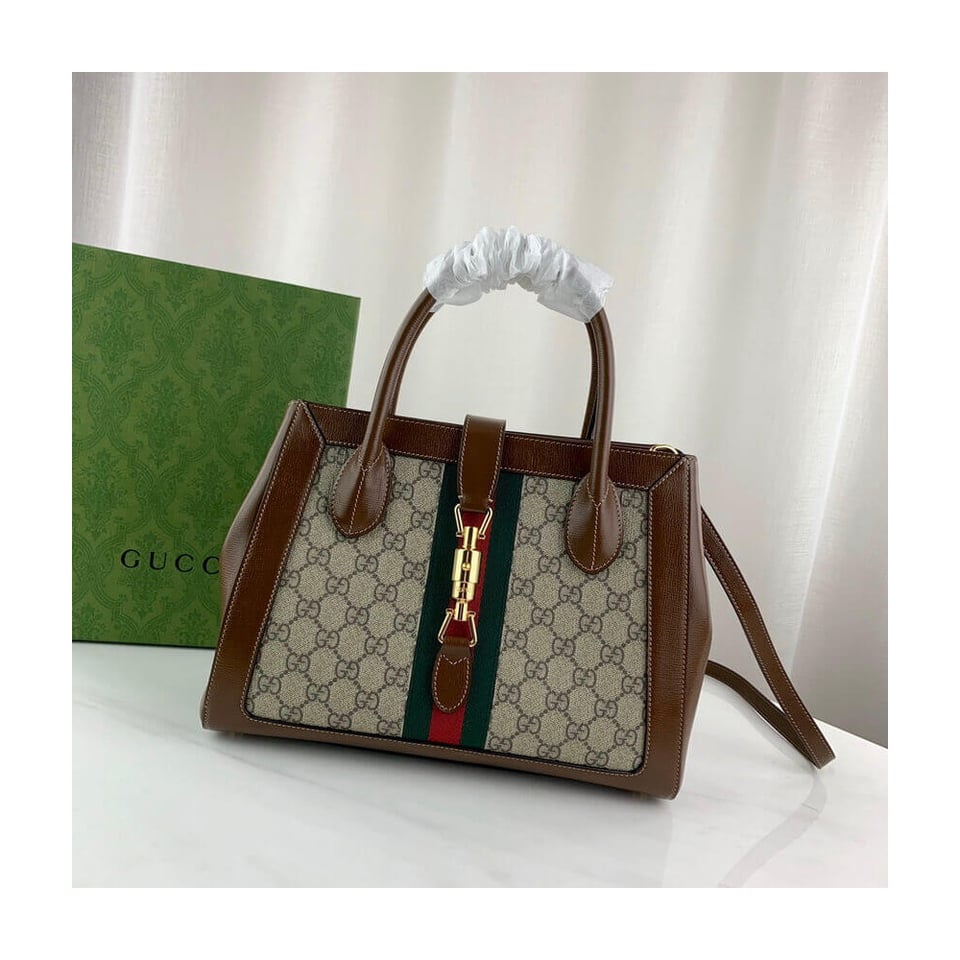Gucci Jackie 1961 Medium Tote Bag in GG Supreme 30cm view 5