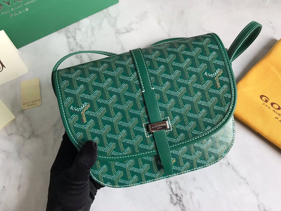 Goyard Belvedere Pm Bag 21Cm Green Canvas view 6