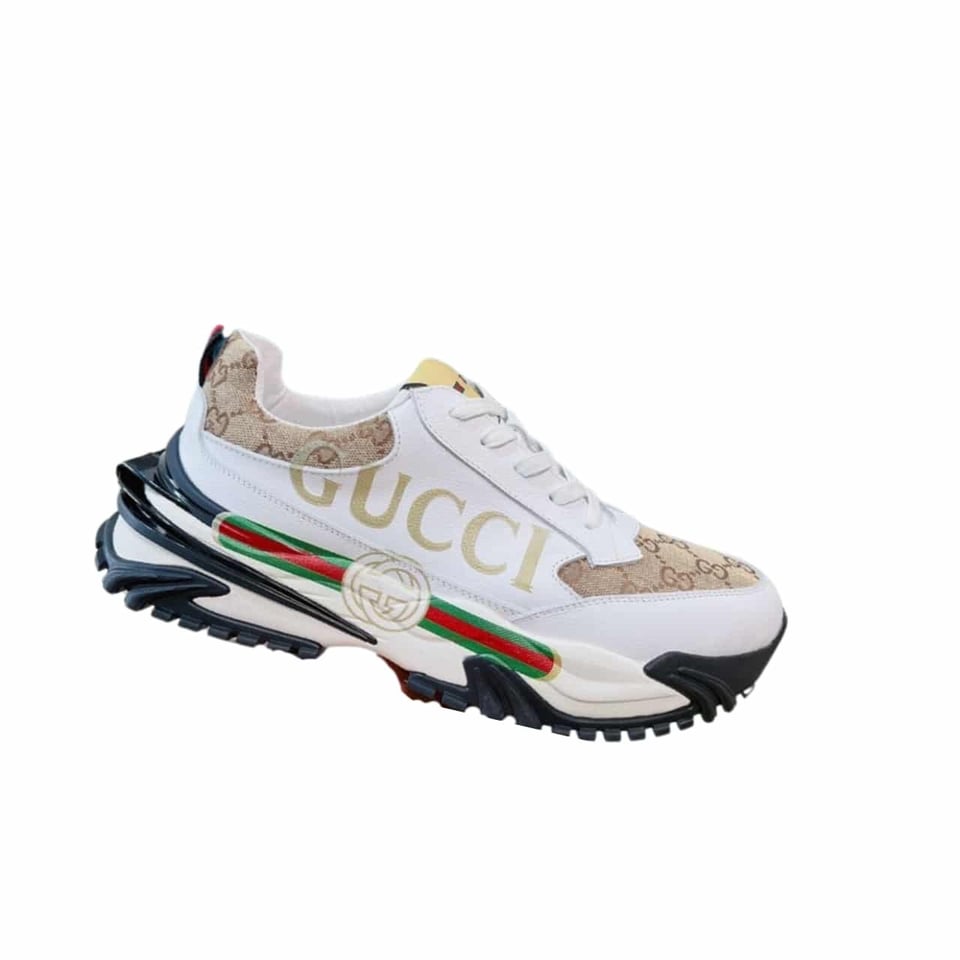Gucci Gc Rhython Leather Sneaker White view 2