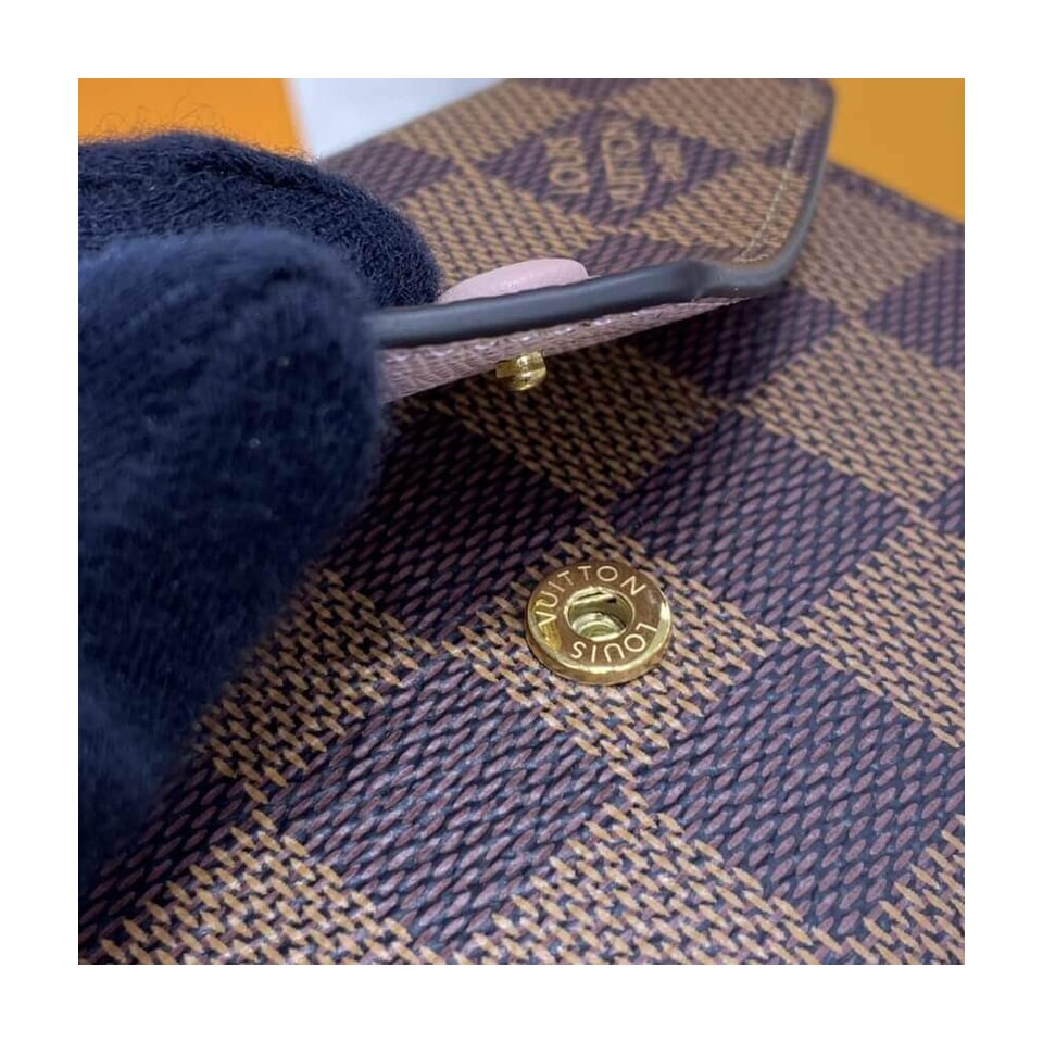 Louis Vuitton Damier Ebene Victorine Wallet Pink view 8