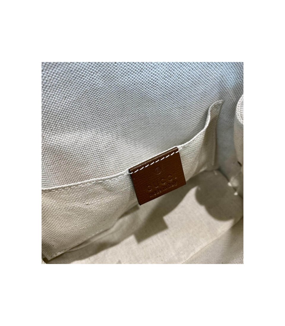 Gucci Horsebit 1955 Mini Top Handle Bag In Brown GG Supreme Canvas 20cm/ 7.9in view 16