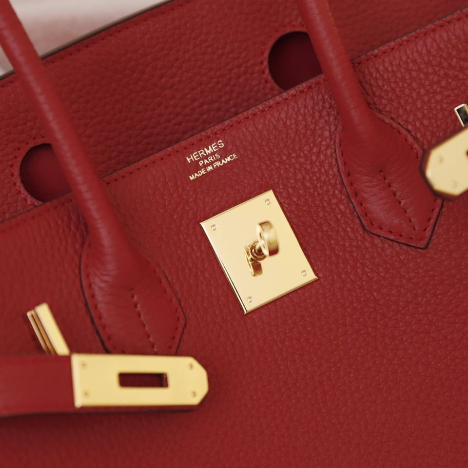 Hermes Birkin Bag 35 Crimson Togo Gold Hardware view 5