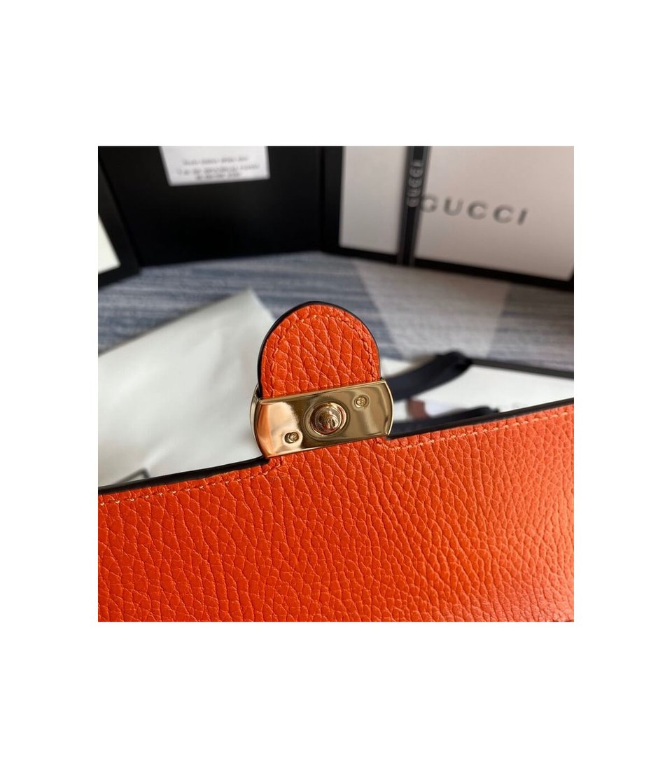 Gucci GG Interlocking Wallet On Chain Orange view 7