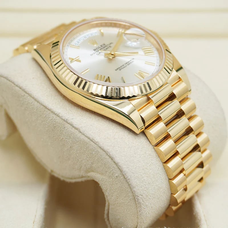 Rolex Day-Date 40 mm Silver Dial 228238 view 5