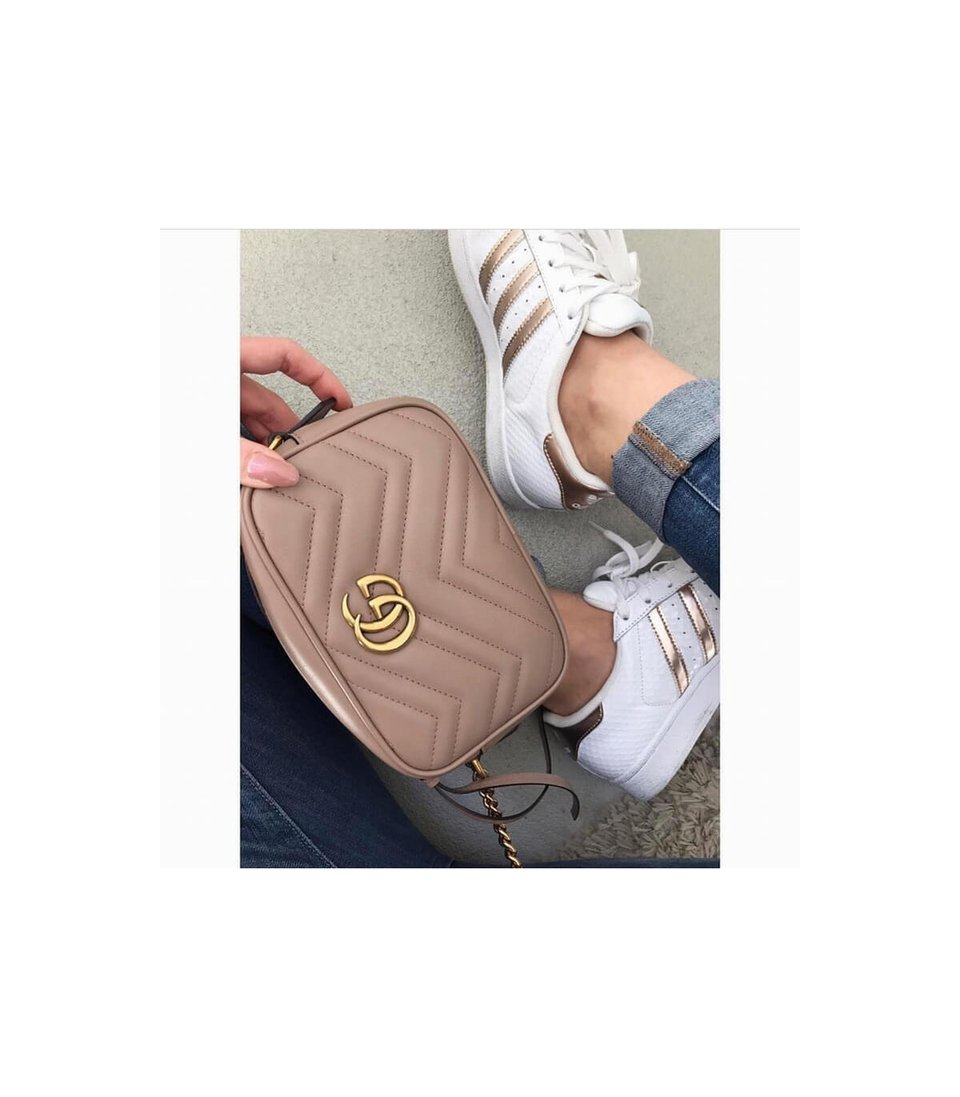 Gucci GG Marmont Matelasse Mini Bag Nude Pink view 5