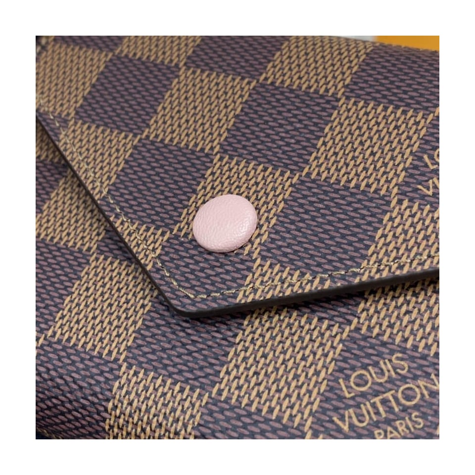 Louis Vuitton Damier Ebene Victorine Wallet Pink view 7