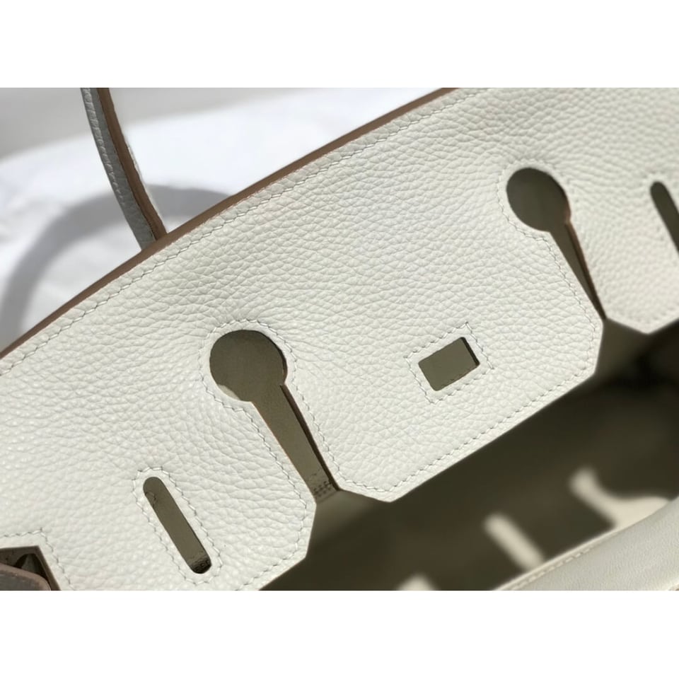 Hermès Birkin 30 White Togo Leather with Gold Hardware 30cm view 10