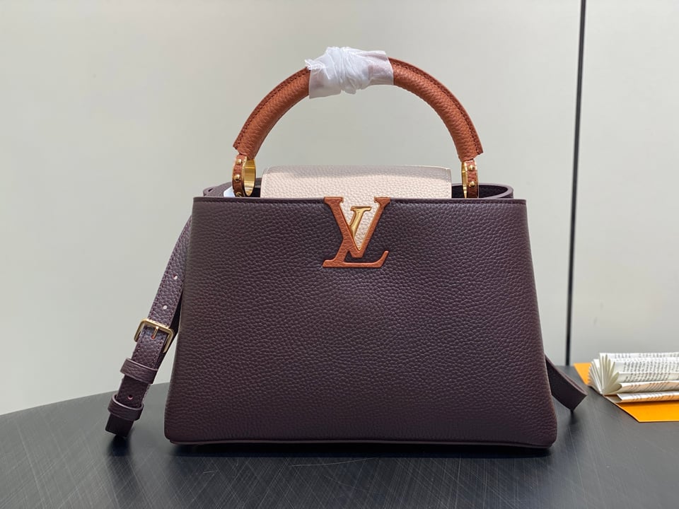 Louis Vuitton Capucines MM M12952 Chocolate 31.5cm/ 12.2in view 6