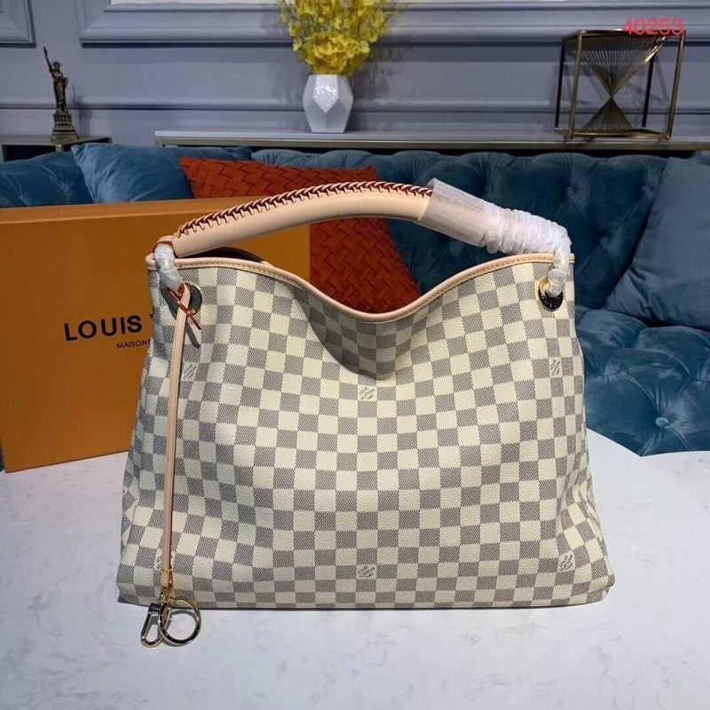 Louis Vuitton Graceful MM 41cm/16.1in Damier Azur Canvas N44044 – Women view 3