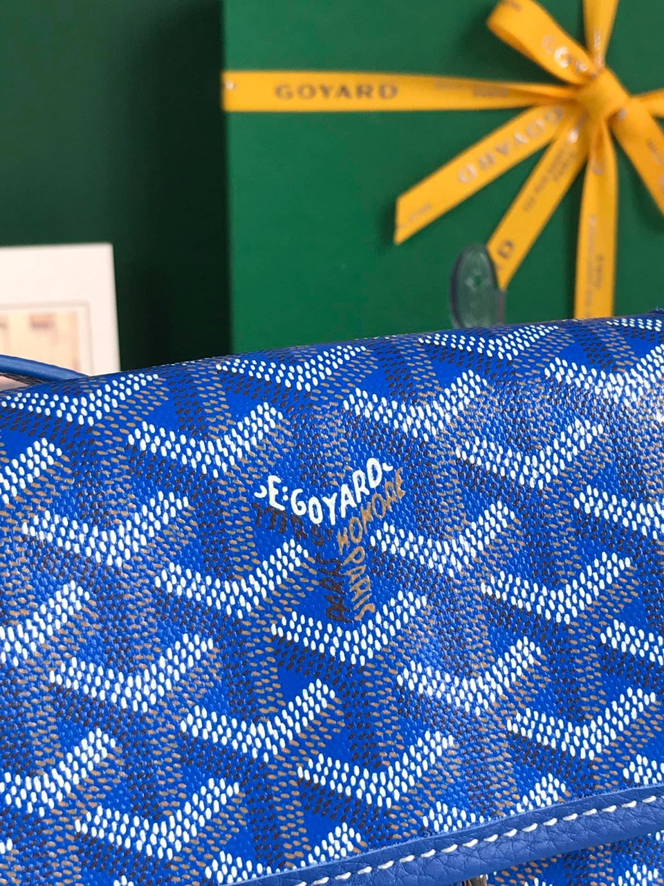 Goyard Grand Bleu 16cm Sapphire Blue Goyardine Canvas And Lambskin view 4