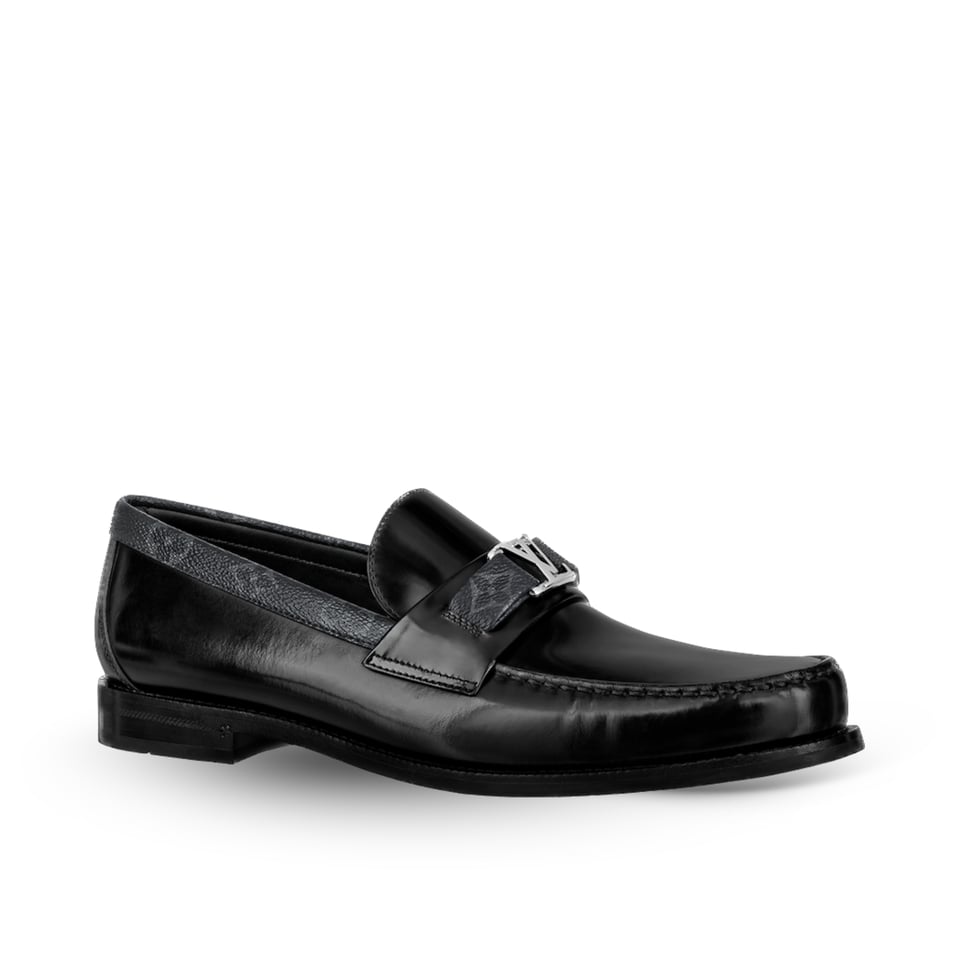 Louis Vuitton LV Monte Carlo Mocassin Monogram Canvas Black Loafers for Men