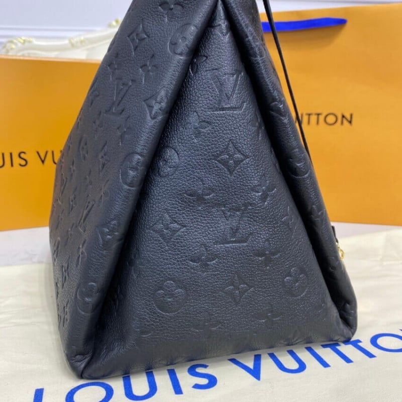 Louis Vuitton Melie Hobo MM 41cm/16.1in Monogram Empreinte Leather Black M57089 – Women view 6