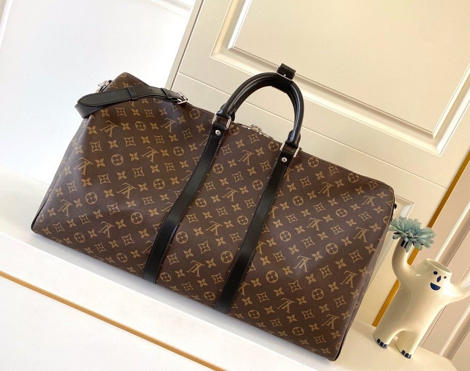 Louis Vuitton Keepall Bandouli Re 55 Monogram Macassar 55cm M56714 view 8