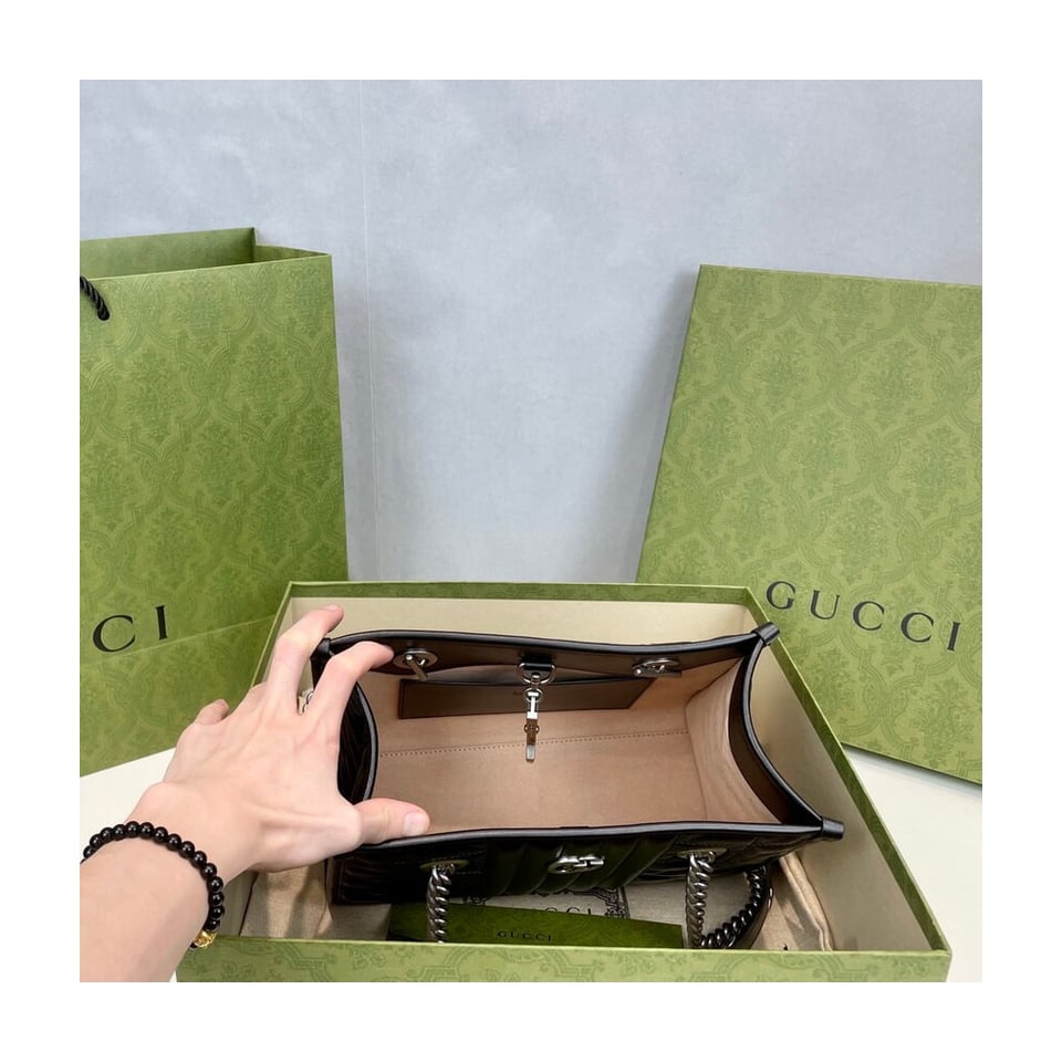 Gucci GG Marmont Small Tote Bag Black view 12