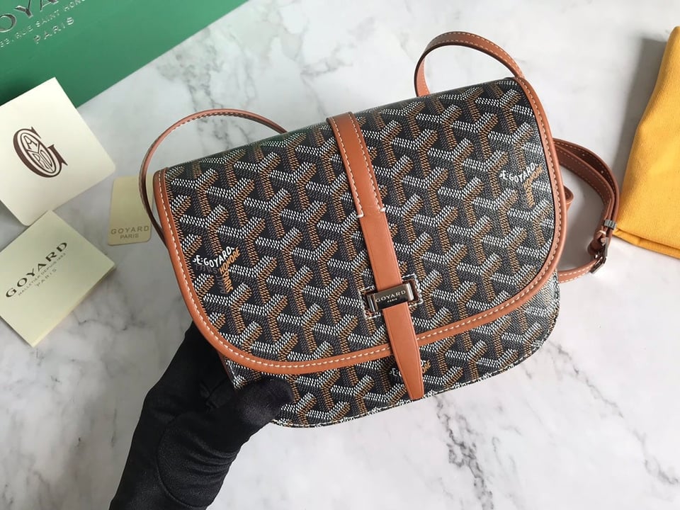 Goyard Belvedere Pm Bag 21Cm Black And Tan Canvas view 6