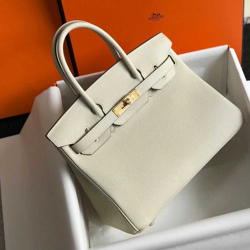 Hermes Birkin 35Cm Bag Ivory Togo Gold Hardware