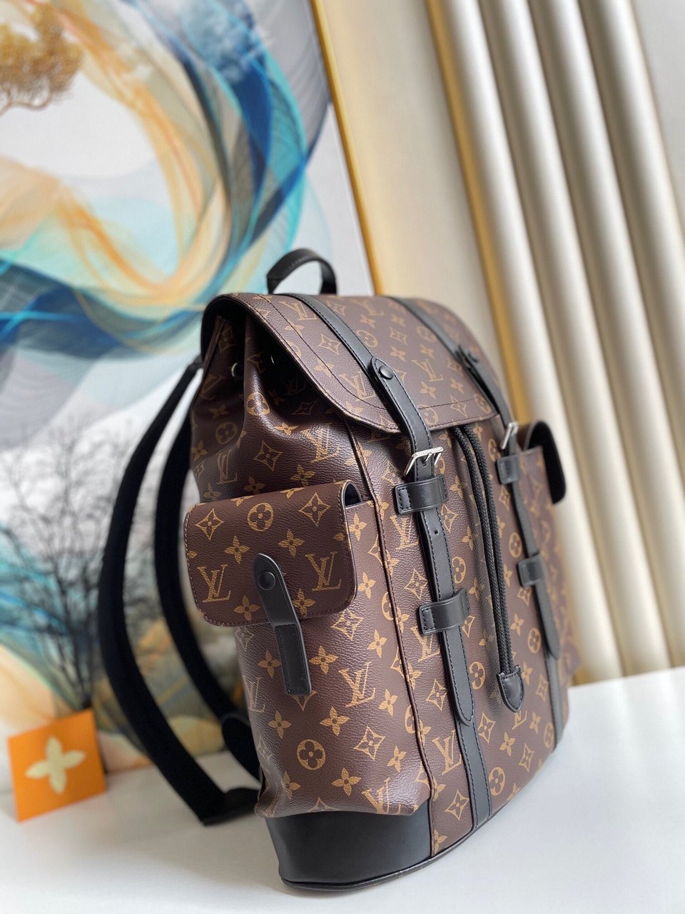 Louis Vuitton Christopher Backpack Monogram Brown Macassar Canvas 45Cm M43735 view 4