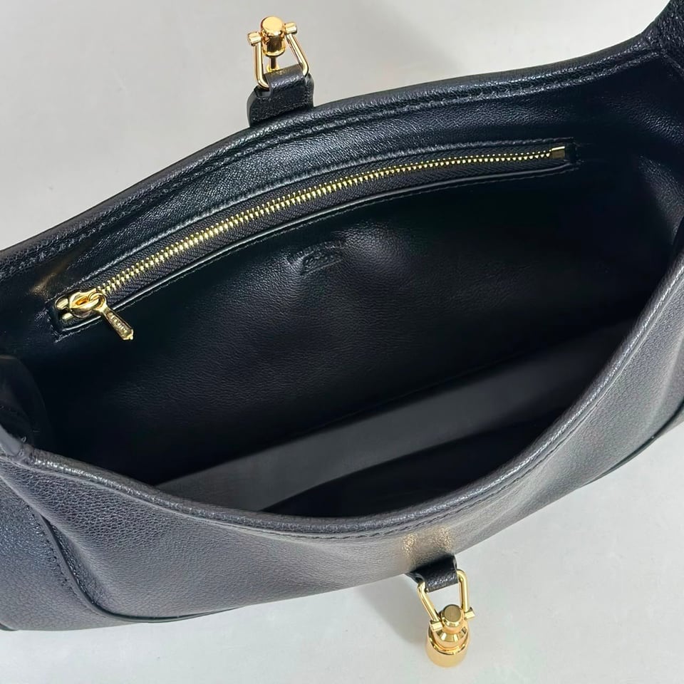Gucci Jackie Slim Medium Shoulder Bag 28cm/11in Black Leather ‎863137 view 9