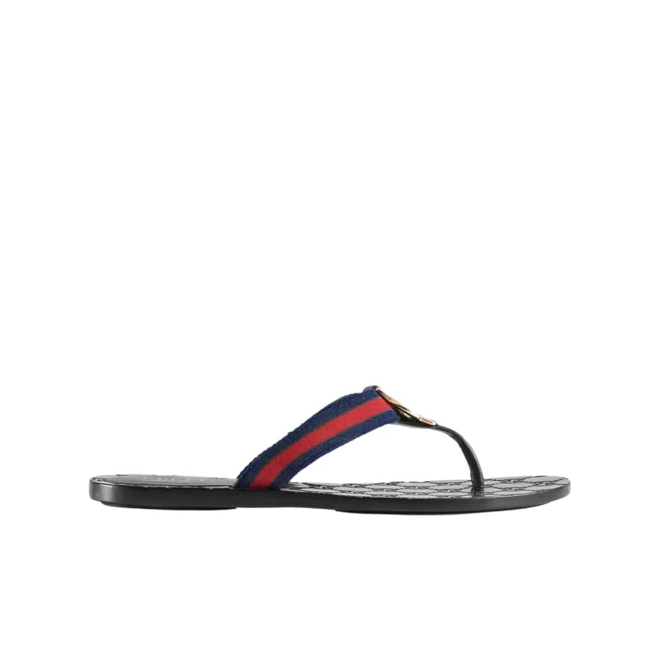 Gucci Double G Thong Leather Navy Blue 0B7N0 7100 view 2