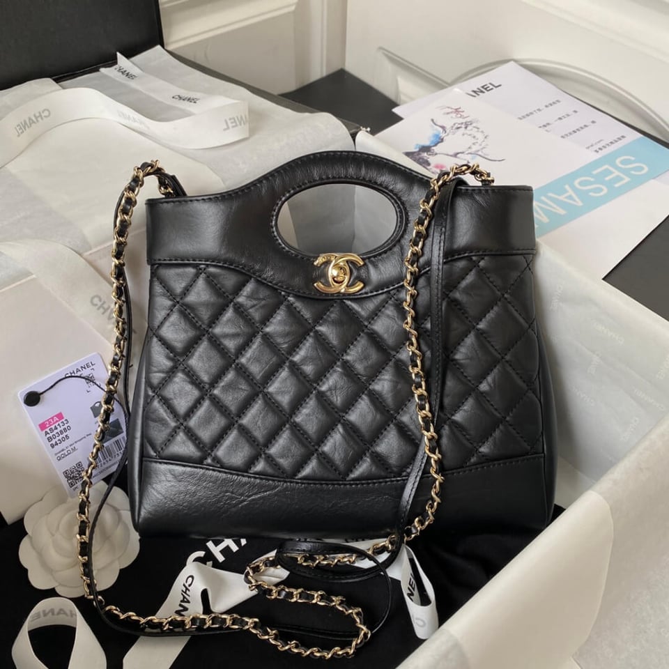 Chanel 31 Mini Calfskin Shopping Bag view 4