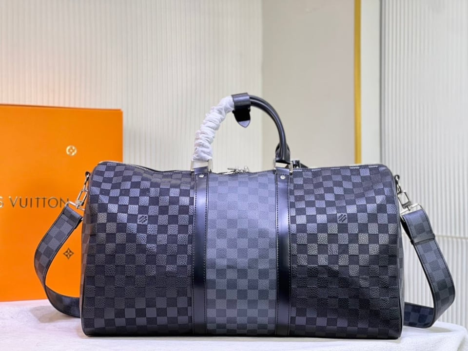 Louis Vuitton Keepall 50 Blue Graphite view 7
