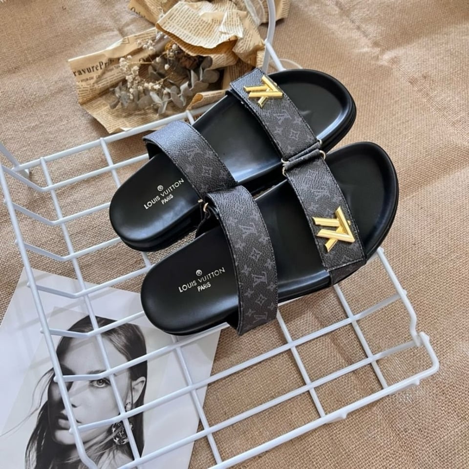 Louis Vuitton Lv Sunset Flat Comfort Mule Black view 3