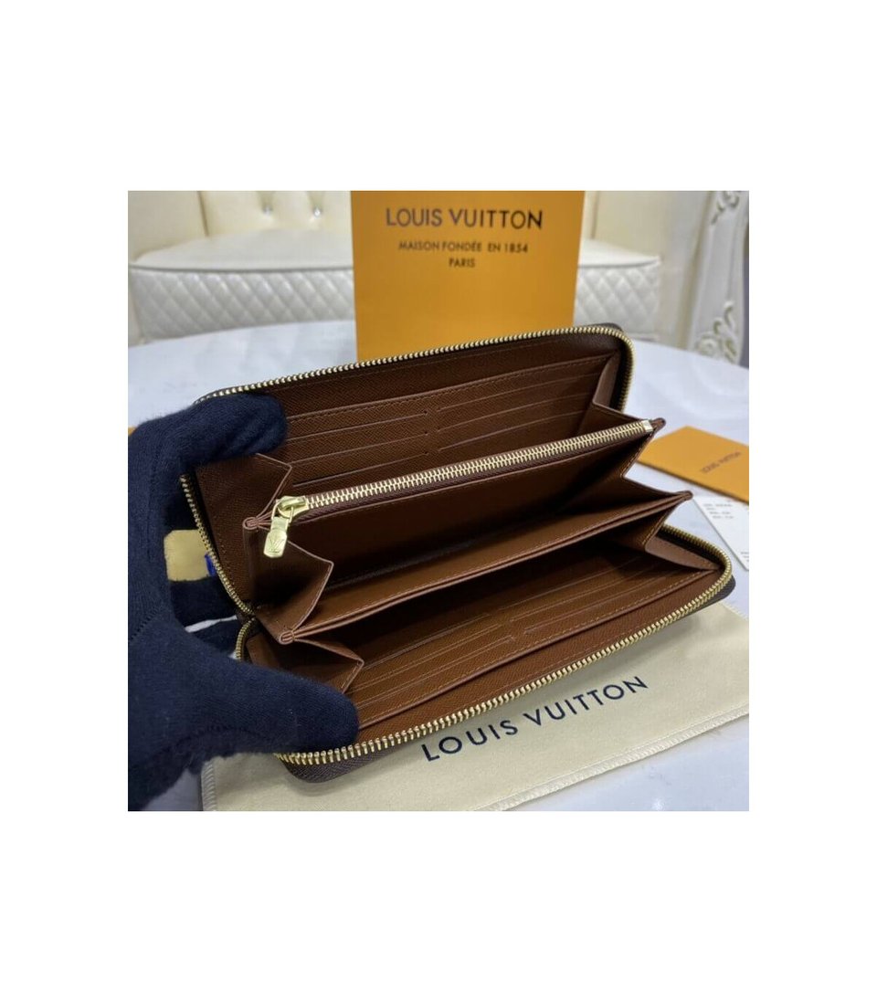 Louis Vuitton Monogram Zippy Wallet Brown view 11