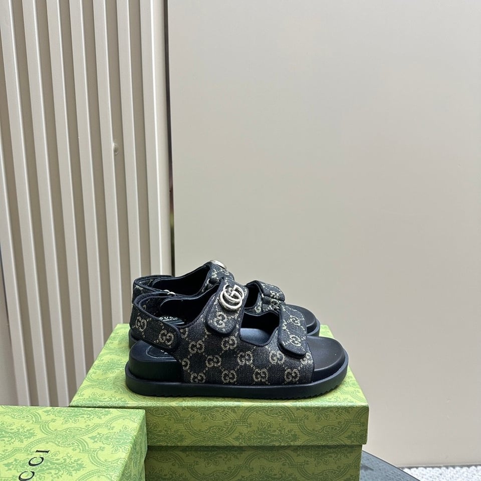 Gucci Double G Sandal Denim 771575 Facvp 8446 view 9