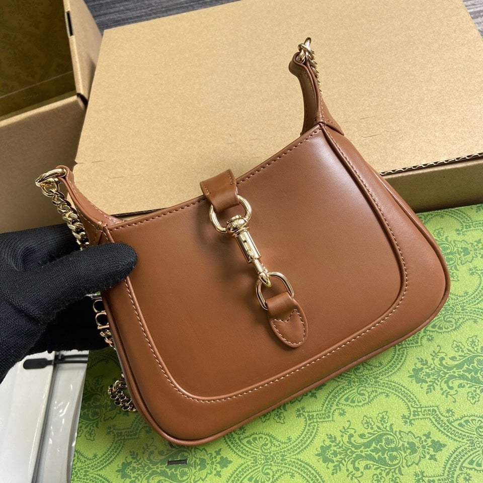 Gucci Jackie 1961 Mini Hobo Bag Brown 19cm view 7